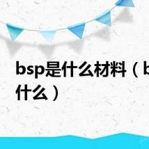 bsp是什么材料(bsp是什么)