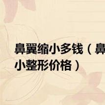 鼻翼缩小多钱（鼻翼缩小整形价格）