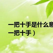 一把十手是什么意思（一把十手）