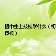 初中生上技校学什么（初中生上技校）