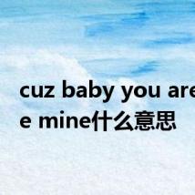 cuz baby you are mine mine什么意思