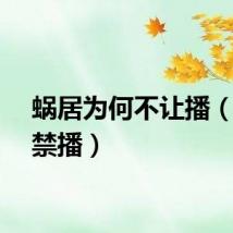 蜗居为何不让播（蜗居禁播）