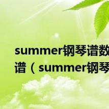 summer钢琴谱数字简谱（summer钢琴谱）