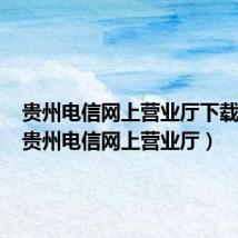 贵州电信网上营业厅下载安装(贵州电信网上营业厅)
