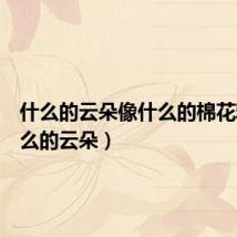 什么的云朵像什么的棉花糖（什么的云朵）