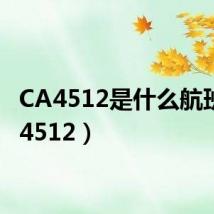 CA4512是什么航班(ca4512)