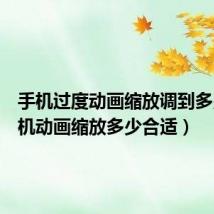 手机过度动画缩放调到多少（手机动画缩放多少合适）