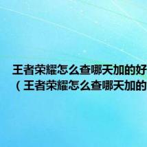 王者荣耀怎么查哪天加的好友微信（王者荣耀怎么查哪天加的好友）