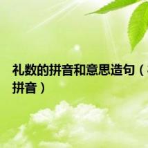 礼数的拼音和意思造句（礼数的拼音）