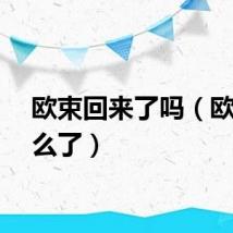 欧束回来了吗（欧束怎么了）