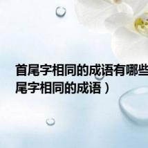 首尾字相同的成语有哪些?（首尾字相同的成语）