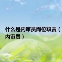 什么是内审员岗位职责（什么是内审员）