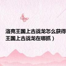 洛克王国上古战龙怎么获得(洛克王国上古战龙在哪抓)