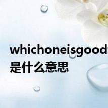 whichoneisgoodforus是什么意思
