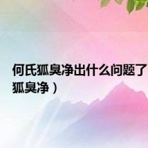何氏狐臭净出什么问题了（何氏狐臭净）