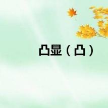 凸显（凸）