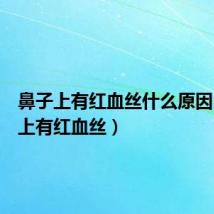 鼻子上有红血丝什么原因（鼻子上有红血丝）