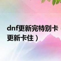 dnf更新完特别卡（dnf更新卡住）