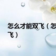 怎么才能双飞（怎样双飞）
