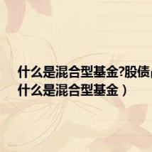 什么是混合型基金?股债占比（什么是混合型基金）