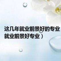 这几年就业前景好的专业（2013就业前景好专业）