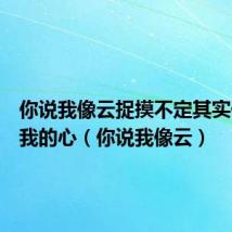 你说我像云捉摸不定其实你不懂我的心（你说我像云）