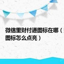 微信里财付通图标在哪（财付通图标怎么点亮）
