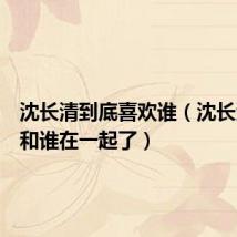 沈长清到底喜欢谁（沈长清最后和谁在一起了）