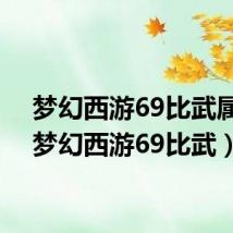 梦幻西游69比武属性(梦幻西游69比武)