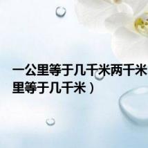 一公里等于几千米两千米(一公里等于几千米)