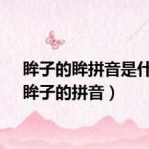 眸子的眸拼音是什么（眸子的拼音）