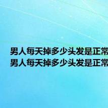 男人每天掉多少头发是正常的呢（男人每天掉多少头发是正常的）