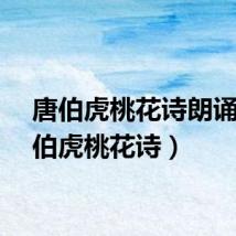 唐伯虎桃花诗朗诵（唐伯虎桃花诗）
