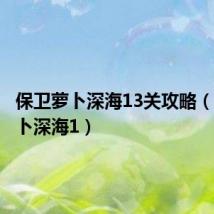 保卫萝卜深海13关攻略（保卫萝卜深海1）