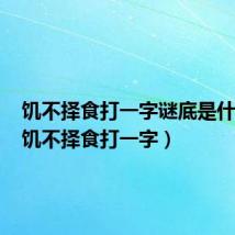 饥不择食打一字谜底是什么字（饥不择食打一字）