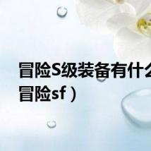 冒险S级装备有什么用(冒险sf)