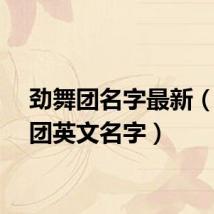 劲舞团名字最新(劲舞团英文名字)