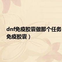 dnf免疫胶囊做那个任务（dnf免疫胶囊）