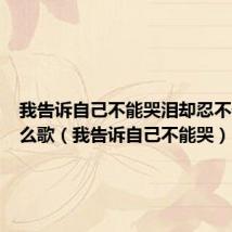我告诉自己不能哭泪却忍不住是什么歌（我告诉自己不能哭）