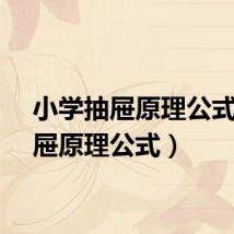 小学抽屉原理公式（抽屉原理公式）