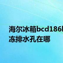 海尔冰箱bcd186kb冷冻排水孔在哪