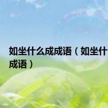 如坐什么成成语(如坐什么什么成语)