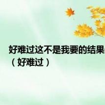 好难过这不是我要的结果什么歌(好难过)