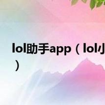lol助手app(lol小助手)