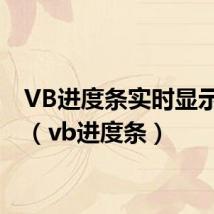 VB进度条实时显示耗时(vb进度条)
