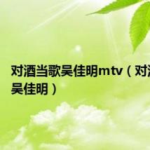 对酒当歌吴佳明mtv(对酒当歌 吴佳明)