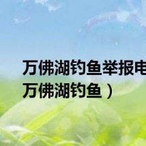 万佛湖钓鱼举报电话(万佛湖钓鱼)