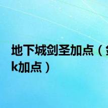 地下城剑圣加点（剑圣pk加点）
