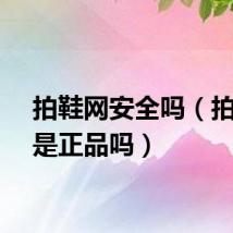 拍鞋网安全吗（拍鞋网是正品吗）