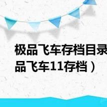 极品飞车存档目录（极品飞车11存档）